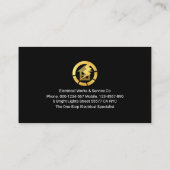 Elektrische Stroom Voedt Thuisbol Visitekaartje (Achterkant)