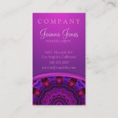 Elektrische stroommandala visitekaartje (Achterkant)