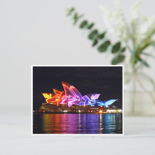 elektrische sydney opera briefkaart (Staand voorkant)