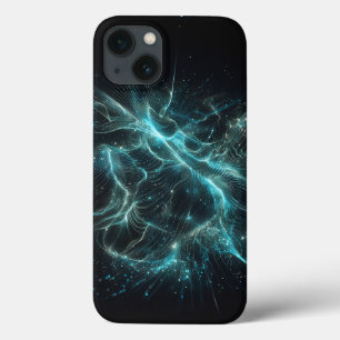 Elektrische Teal Digitale Raster Telefoonhoes - Go Case-Mate iPhone Case
