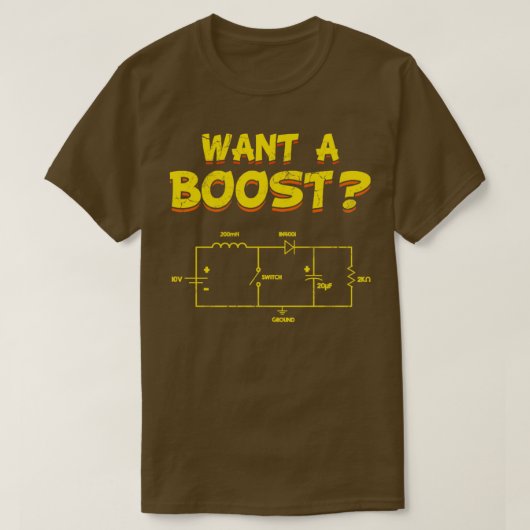 Elektrische techniek wil een Boost Engineer T-shirt (Design voorkant)
