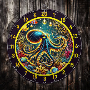 Elektrische tentakels Octopus Dartboard Dartbord