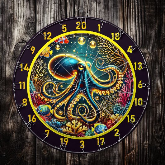 Elektrische tentakels Octopus Dartboard Dartbord