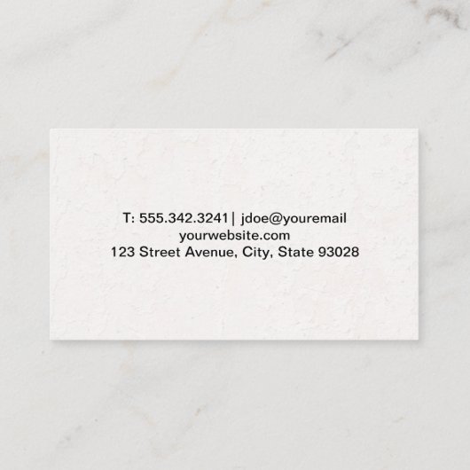 Elektrische testspanning visitekaartje (Achterkant)