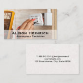 Elektrische testspanning visitekaartje (Voorkant / Achterkant)