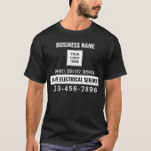Elektrische thuisdienst QR-code Logo, aangepast we T-shirt (Voorkant)