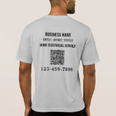 Elektrische thuisdienst QR-code Logo, aangepast we T-shirt (Achterkant)
