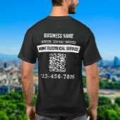Elektrische thuisdienst QR-code Logo, aangepast we T-shirt