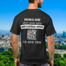Elektrische thuisdienst QR-code Logo, aangepast we T-shirt