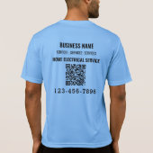 Elektrische thuisdienst QR-code Logo, aangepast we T-shirt (Achterkant)