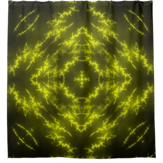 Elektrische Thunder Bolts met gloeiende neon Douchegordijn (Voorkant)