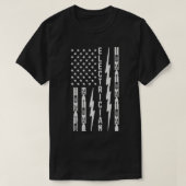 Elektrische tools, Flash & American Flag Funny El T-shirt (Design voorkant)
