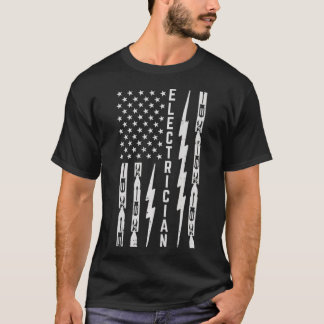 Elektrische tools, Flash & American Flag Funny El T-shirt
