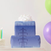 Elektrische Transmissietoren bij Night Sky Cadeaupapier