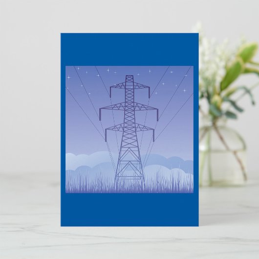 Elektrische Transmissietoren bij Night Sky Kaart