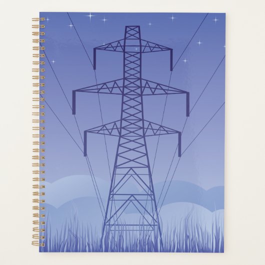 Elektrische Transmissietoren bij Night Sky Planner (Voorkant)