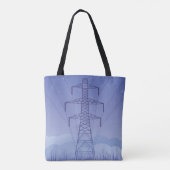 Elektrische Transmissietoren bij Night Sky Tote Bag (Achterkant)