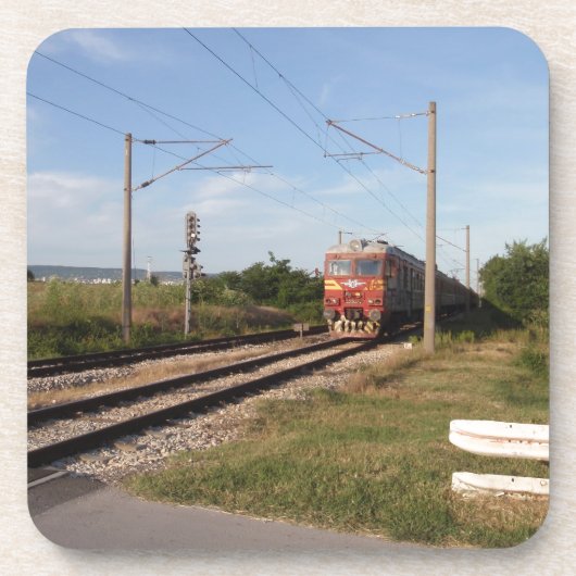 Elektrische trein bier onderzetter (Voorkant)