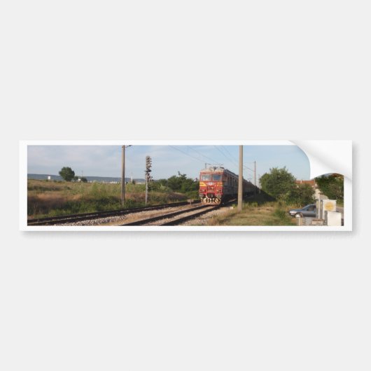 Elektrische trein bumpersticker (Voorkant)