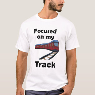 Elektrische trein gefocust op mijn spoor trein cit t-shirt