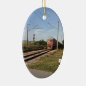 Elektrische trein keramisch ornament (Rechts)