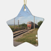 Elektrische trein keramisch ornament (Links)