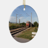 Elektrische trein keramisch ornament (Rechts)