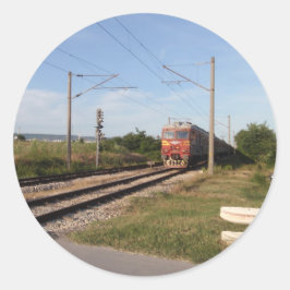 Elektrische trein ronde sticker