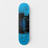 Elektrische Turquoise Urban Grunge Jupiter Persoonlijk Skateboard (Voorkant)