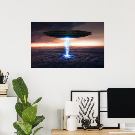 Elektrische ufo poster (Thuiskantoor)