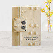 Elektrische uitgang en lichtschakelaar Retro Kaart (Gele Bloem)