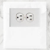 Elektrische uitlaat Fake Rechthoekige Sticker (Tas)