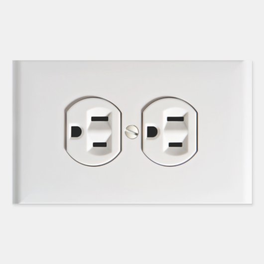 Elektrische uitlaat Fake Rechthoekige Sticker (Voorkant)