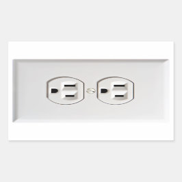 Elektrische uitlaat Fake Rechthoekige Sticker