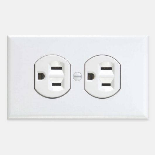 Elektrische uitlaatklezer rechthoekige sticker (Voorkant)