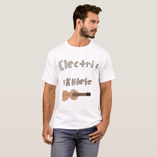elektrische ukulele t-shirt (Voorkant volledig)