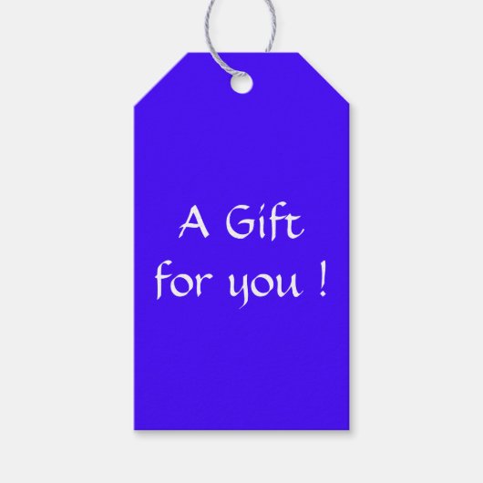 Elektrische Ultramarijn Kadeautags Cadeaulabel (Voorkant)