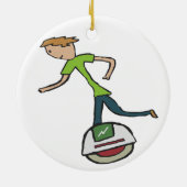 Elektrische Unicycle EUC Keramisch Ornament (Achterkant)