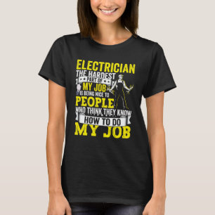 Elektrische vader Apparel Electric Lineman for Men T-shirt