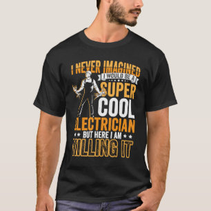Elektrische vader Apparel Electric Lineman for Men T-shirt