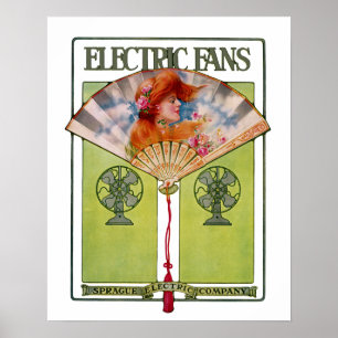 Elektrische ventilatoradvertentie poster