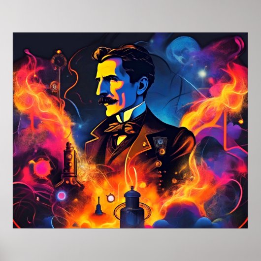 Elektrische visionair: Nikola Tesla's bliksem Poster (Voorkant)