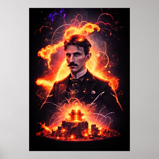 Elektrische visionair: Nikola Tesla's bliksem Poster (Voorkant)