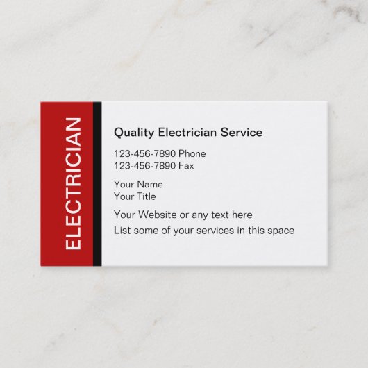 Elektrische Visitekaartjes (Voorkant)