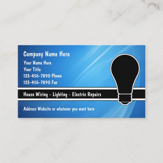 Elektrische Visitekaartjes (Voorkant)