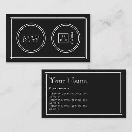 Elektrische Visitekaartjes "Silent Movie" (Voorkant / Achterkant)