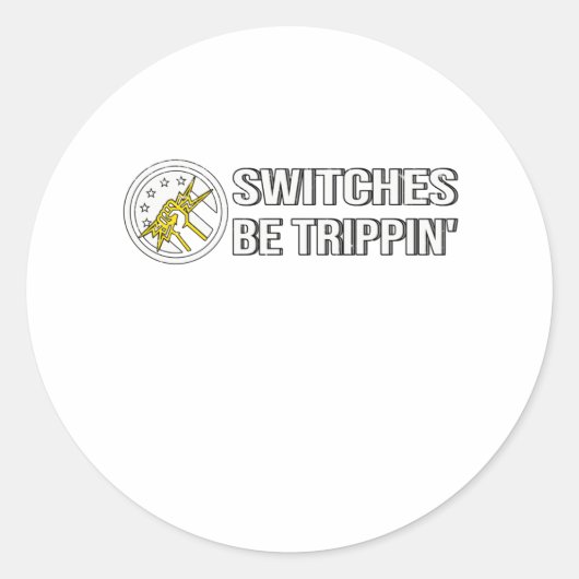 Elektrische vlag Elektronica Wortwitz verhit Ronde Sticker (Voorkant)