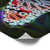 Elektrische Vlinder Abstracte Natuur Kunst Poster (Hoek)