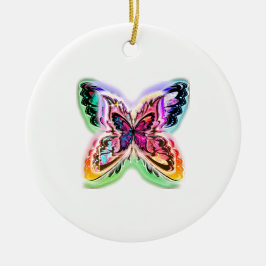 Elektrische vlinder keramisch ornament (Voorkant)