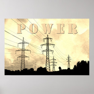 Elektrische voedingstowers en -buizen poster